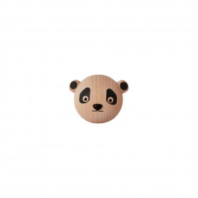 Crochet patère murale en bois animaux - Panda