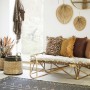 Housse de coussin à franges velours