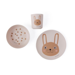 Set de vaisselle enfant en bambou OYOY - Lapin