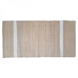 Tapis de jute rectangulaire - Blanc