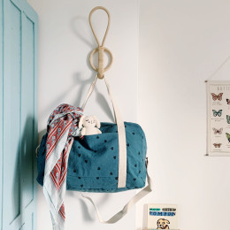Sac weekend coeur - Bleu denim