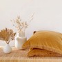 Housse de coussin à franges velours