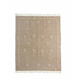 Tapis esprit Kilim en coton Madam Stoltz - Beige