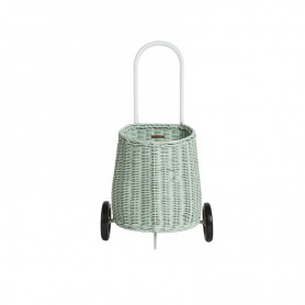 Panier enfant à roulettes Luggy Olli Ella - Rotin vert