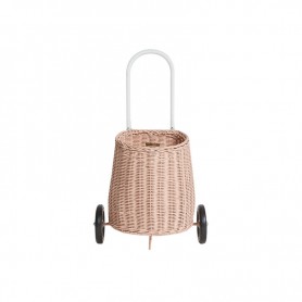 Panier enfant à roulettes Luggy Olli Ella - Rotin rose