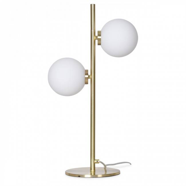 Lampe à poser métal doré 2 globes