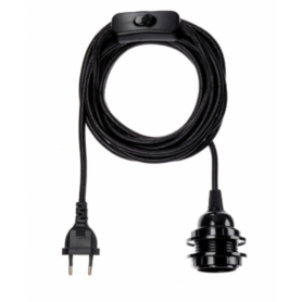 Baladeuse câble électrique pour applique - Noir