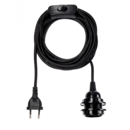 Kit électrique pour lampe baladeuse - Noir