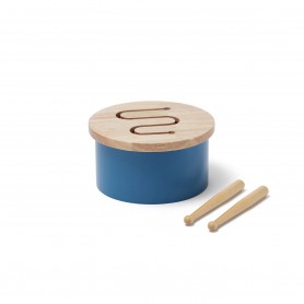 Tambour jouet en bois - Bleu Indigo