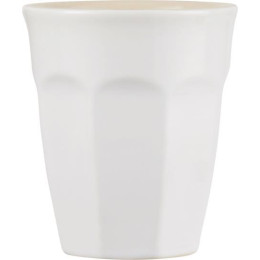 Tasse ou verre en grès - Blanc