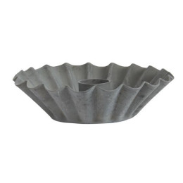 Bougeoir ondulé en métal - IB Laursen - gris - 2