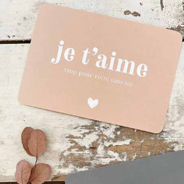 Carte postale Cinq Mai - Je T'aime trop 