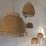 Suspension abat-jour en bambou ajouré