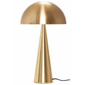 Lampe champignon Elaya métal doré satiné