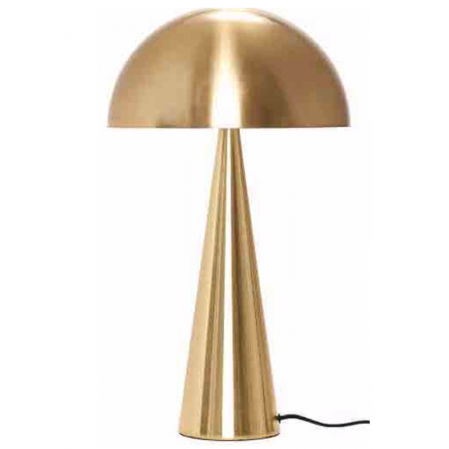 Lampe champignon Elaya métal doré satiné