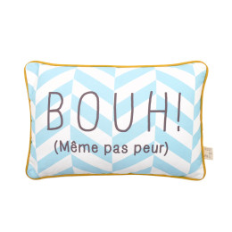 Coussin enfant message Bouh même pas peur