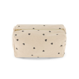 Trousse de toilette motif coeurs Rose In April - Sable