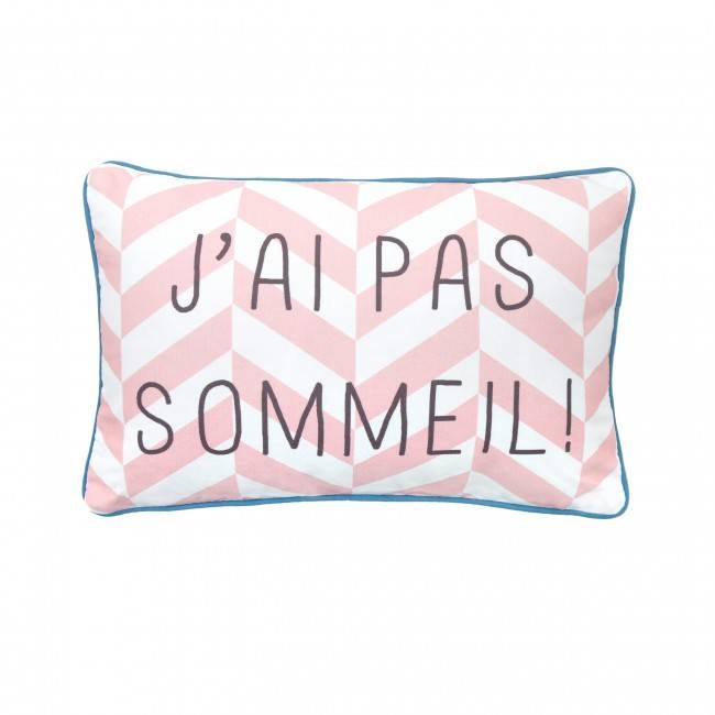 Coussin enfant message - J'ai pas sommeil