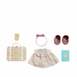 Valise et ses accessoires de poupée - Fleuri
